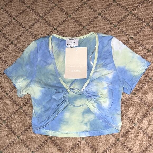 SABO tiedye crop top w center tie NWT XS - Picture 1 of 7